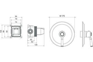 Смеситель для душа Aquatek Классик AQ1566PG золото